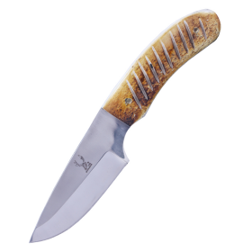 TheBoneEdge 6" Full Tang Bone Handle Hand Made Skinner Hunting Knife With Sheath