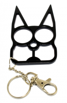 Cat Self Defense Keychain -Black