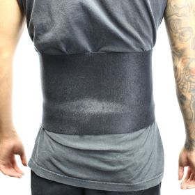 Perrini 8" Black Waist Slimmer Back Support Belt Tummy Belt Exercise Gym  