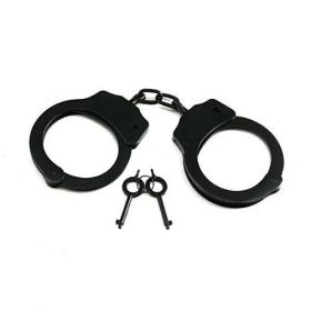 Black Colored Chained Heavy Duty Handcuffs