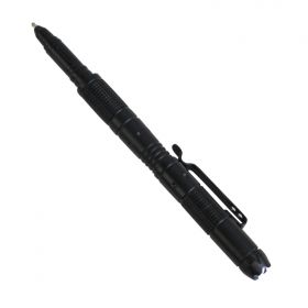 6" Defender Xtreme Black Aluminum Pen with Built in Light Tactical Pen