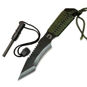7"  Hunting Knife Carbon Steel Blade String Wrapped Handle