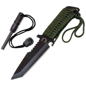 7"  Hunting Knife with Fire Starter Carbon Steel Blade