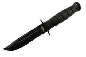 10.5" Hunting Knife With Nylon Sheath & Blade Sharpener Heavy Duty 