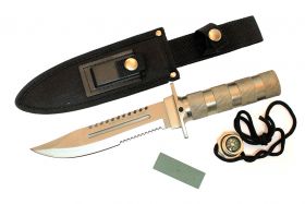 10.5" Stainless Steel Blade Survival Knive with Sheath Heavy Duty