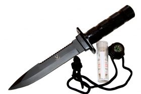 10.5" Stainless Steel Survival Knife with Sheath 