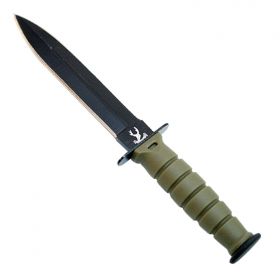 Green 6" Mini Survival Knife with Chain Holder & Sheath 