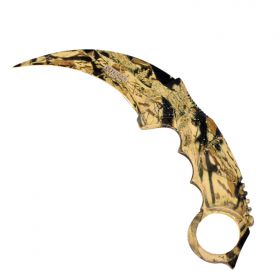Defender Xtreme Karambit Necklace Hunting Knife Desert Camo Color With Sheath