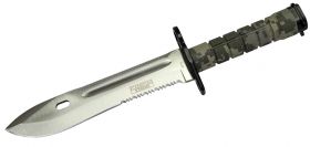 13" Digital Woodland camo Bayonet Hunting Knife with Sheath