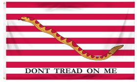 3'x5' Cotton U.S. First Navy Jack Don't Tread On Me Flag