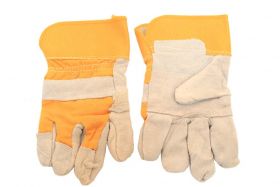 Cowhide Leather Safety Protective Gloves Industrial Work Labor Protection Grey