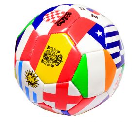 Multi-Flag Practice Soccer Ball Official Size 5 