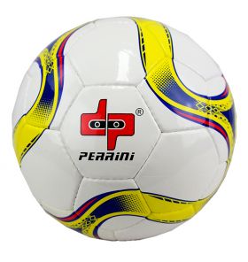 Perrini Match Soccer Ball Training Football Yellow & Blue Official Size 5