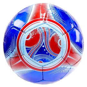 Perrini Match Ball Soccer Blue With Red White Trim Football Training Size 5