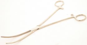 10" Curved End Forceps Stainless Steel