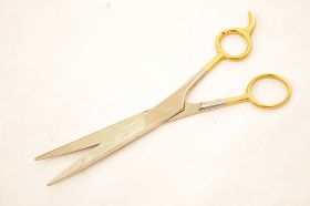 5.5" Barber Scissors Straight Gold Stainless Steel