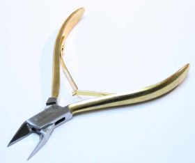 5" Gold Cuticle Manicure Care Cutter Nippers Clipper Stainless Steel 