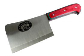 10" Defender Xtreme Butcher Knife Stainless Steel Blade with Multicolor Wood Handle