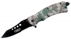 9" Defender Xtreme Spring Assisted Knife with Fire Starter Digital Camo