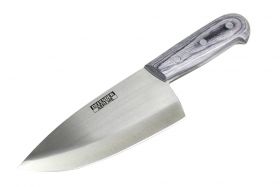 10" Defender Xtreme Butcher Knife Stainless Steel Blade with Grey Wood Handle