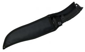 16" Defender Xtreme Full Tang Hunting Knife with Black Rubber Handle