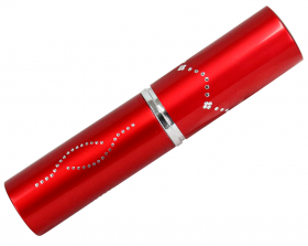 5" Red DefenderXtreme Lipstick Stungun with Flashlight