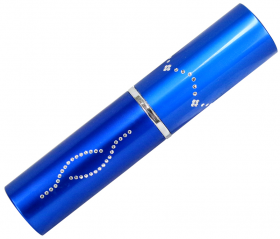 5" Blue DefenderXtreme Lipstick Stungun with Flashlight