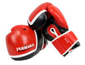 16oz Last Punch Red and Black Punisher Boxing Gloves