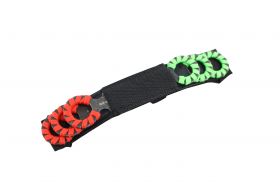 4" Hunt Down Red &Green Rope Wrapped Around Handle Throwing Knives