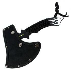 11" Hunt-Down Dragon Fire Axe Outdoor Hunting Camping Survival Steel Hatchet