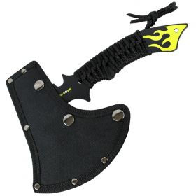 11" Hunt-Down Dragon Fire Axe Hunting Camping Survival Steel Hatchet with Sheath