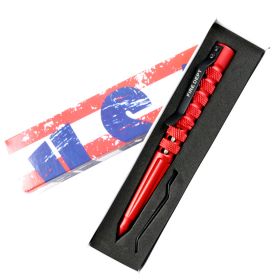 Hunt-Down New Powerful 6" Red Fire Dept. Survival Tactical Pen For Self Defence