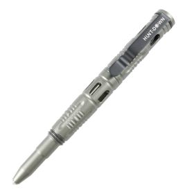 Hunt-Down New Powerful 6" Grey Tactical Pen For Self Defence with Glass Breaker