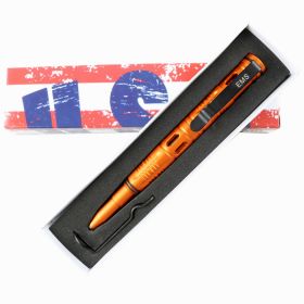 Hunt-Down New 6" Orange EMS Tactical Pen For Self Defence with Glass Breaker