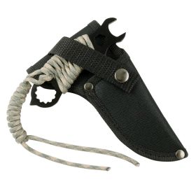 Hunt-Down 5" Stainless Steel Blade Black All Around  Survial Knife with Sheath
