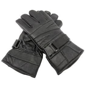 Perrini Motorcycle Gloves Leather Biker Gloves Black Color