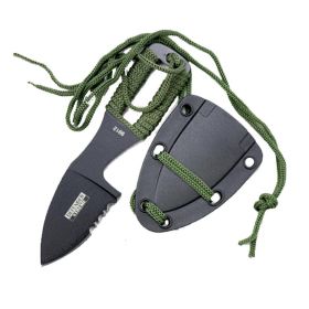 Defender-Xtreme 5" Hunting Outdoor Boot Knife Ridges on Blade with Sheath New