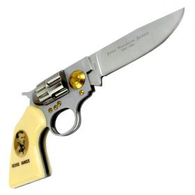 High Quality Defender Jesse James Gun Folding Knife