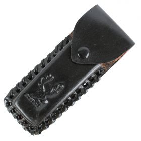 TheBoneEdge Black 5" Tactical knife Leather Sheath for a Knife Belt Loop