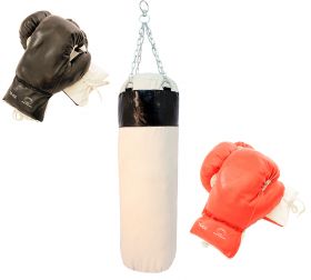 Last Punch Brand New 2 Pairs of Boxing Gloves with Punching Bag
