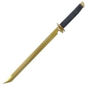 26" Stainless Steel Gold Blade Sword with Sheath