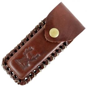TheBoneEdge Brown 5" Tactical knife Leather Sheath for a Knife Belt Loop