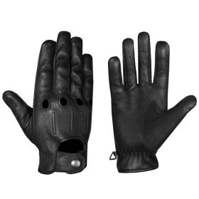 Perrini Classic Soft Aniline Leather Driving Gloves Genuine Lambskin  Ventilated