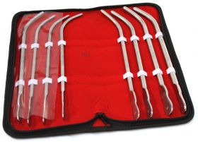 8 Pc Van Buren Urethral Sounds Stainless Steel Surgical Instruments Carrying Case