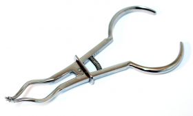 6.5" Brewer Rubber Dam Forceps Stainless Steel