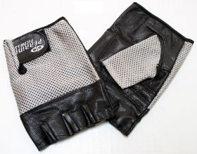 Leather Gloves Silver Color