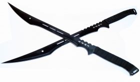 27" Black Ninja 2 Piece Set Sword Striker