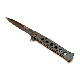 7.5" Black Folding Spring Assisted Knife Stainless Steel Blade