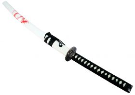 40.5" White Collectible Samurai Sword Ninja with Stand