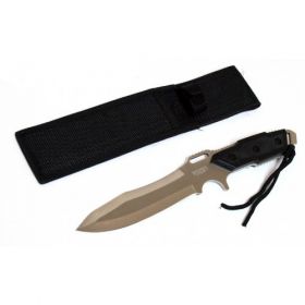 Full Tang Defender Xtreme 12" Silver Combat Ready Hunting Knife With Sheath 